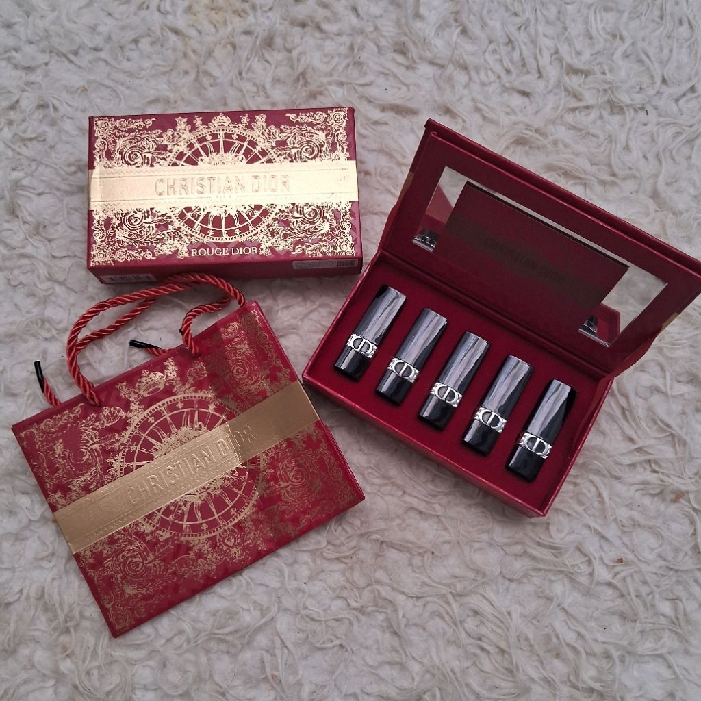 christian dior set rouge dior collection lipstick matte velvet cocok untuk seserahan dan kado
