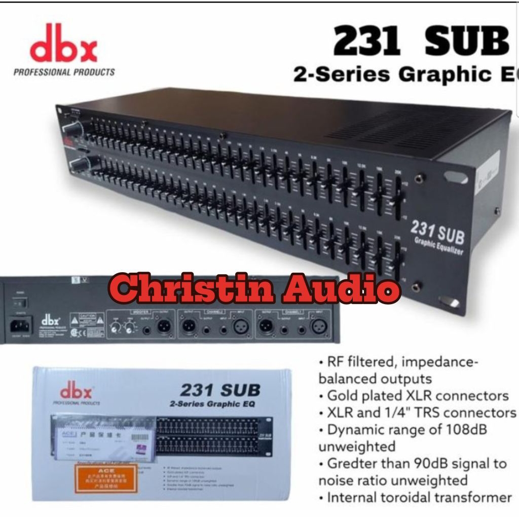 Equalizer Audio Dbx EQ 231 / EQ231 + Subwoofer New Desing Grade A+ Full Macro