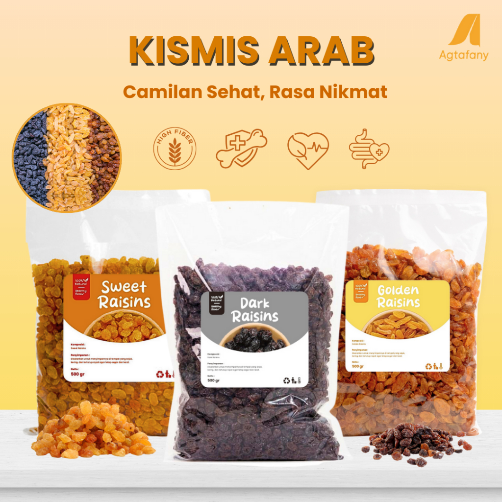 

Kismis Arab 1 KG Asam Manis Hitam Mutiara Sweet Golden Dark Raisin Manis Black Raisins | Topping Campuran Cemilan Oleh oleh Haji dan Umroh