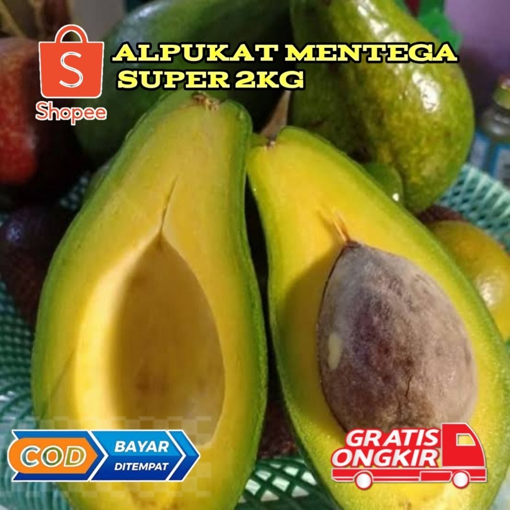 

Alpukat Mentega super kuning 2kg isi 4,5,6 kualitas supermarket (kami kirimkan dengan keadaan mentah)