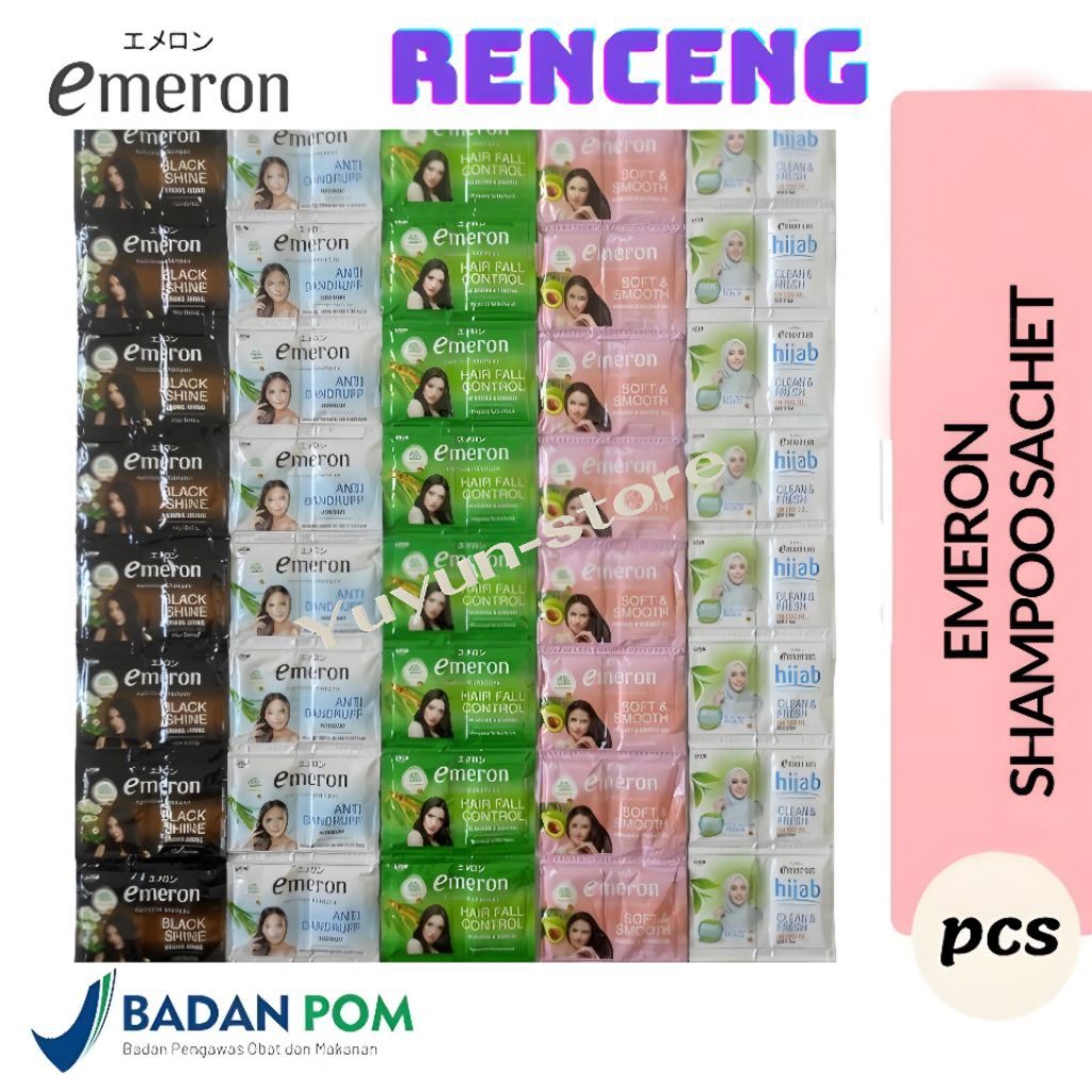 

Shampo Emeron 1 Renceng Isi 12 Sachet 10ml