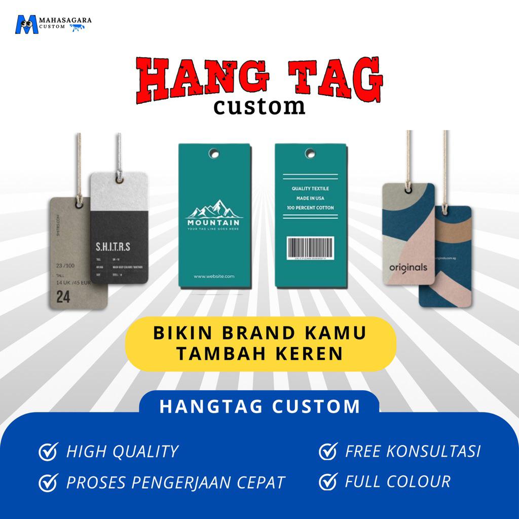 

Hang Tag Brand / Hang Tag Custom / Tag Harga / Hang Tag / Tag Baju / Tag Hijab / Tag Produk