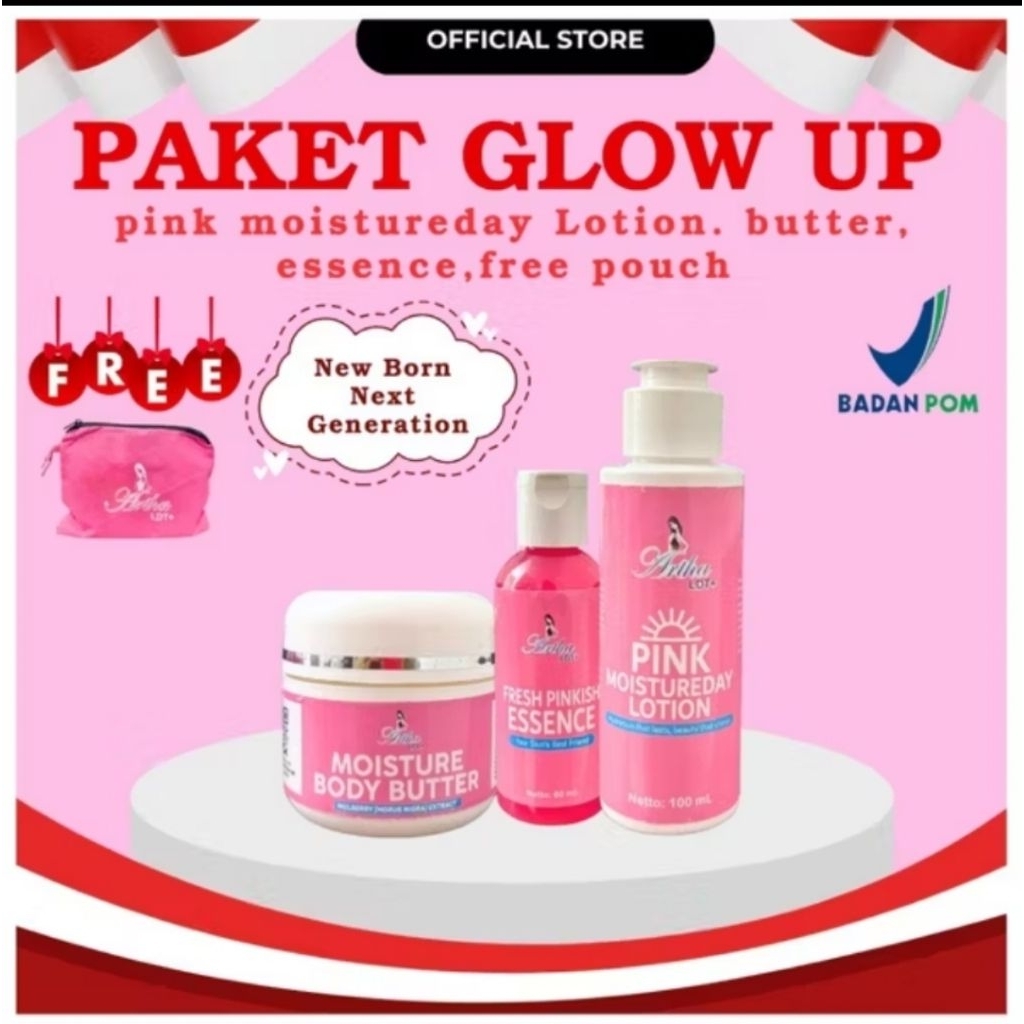 Paket pemutih badan Artha Ldt paket glow up serum