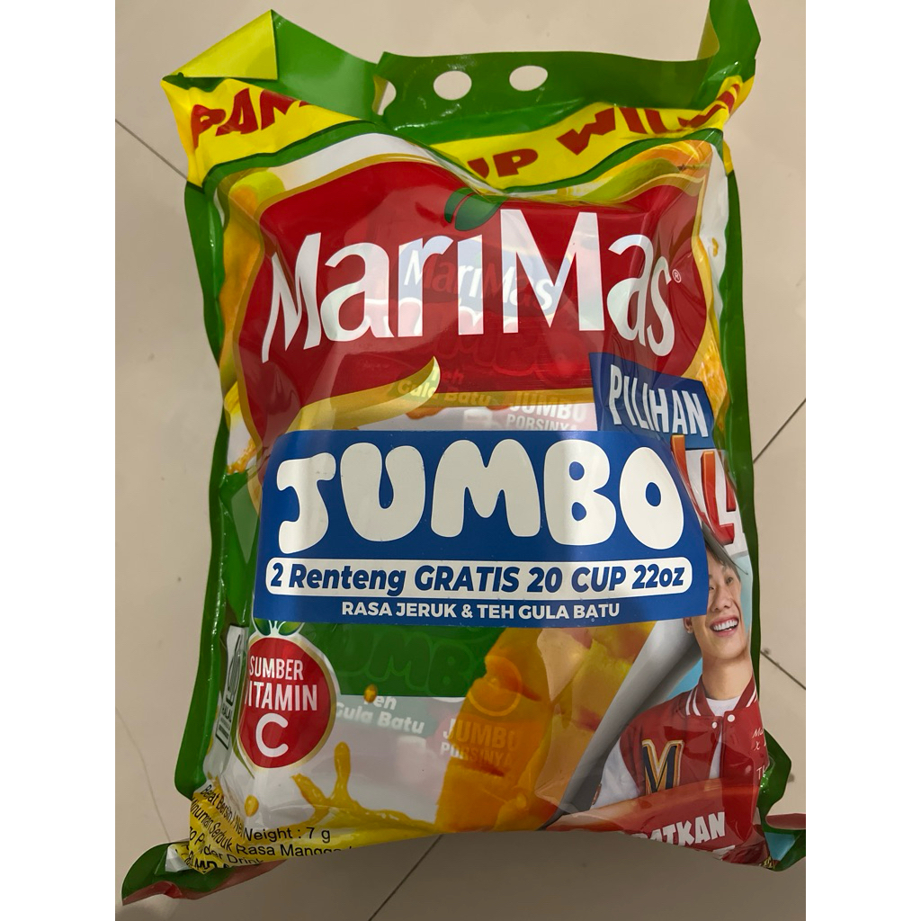 

BARU MARIMAS JUMBO 20gram ( 2 RENTENG MARIMAS BONUS 20 CUP MARIMAS OZ 20)