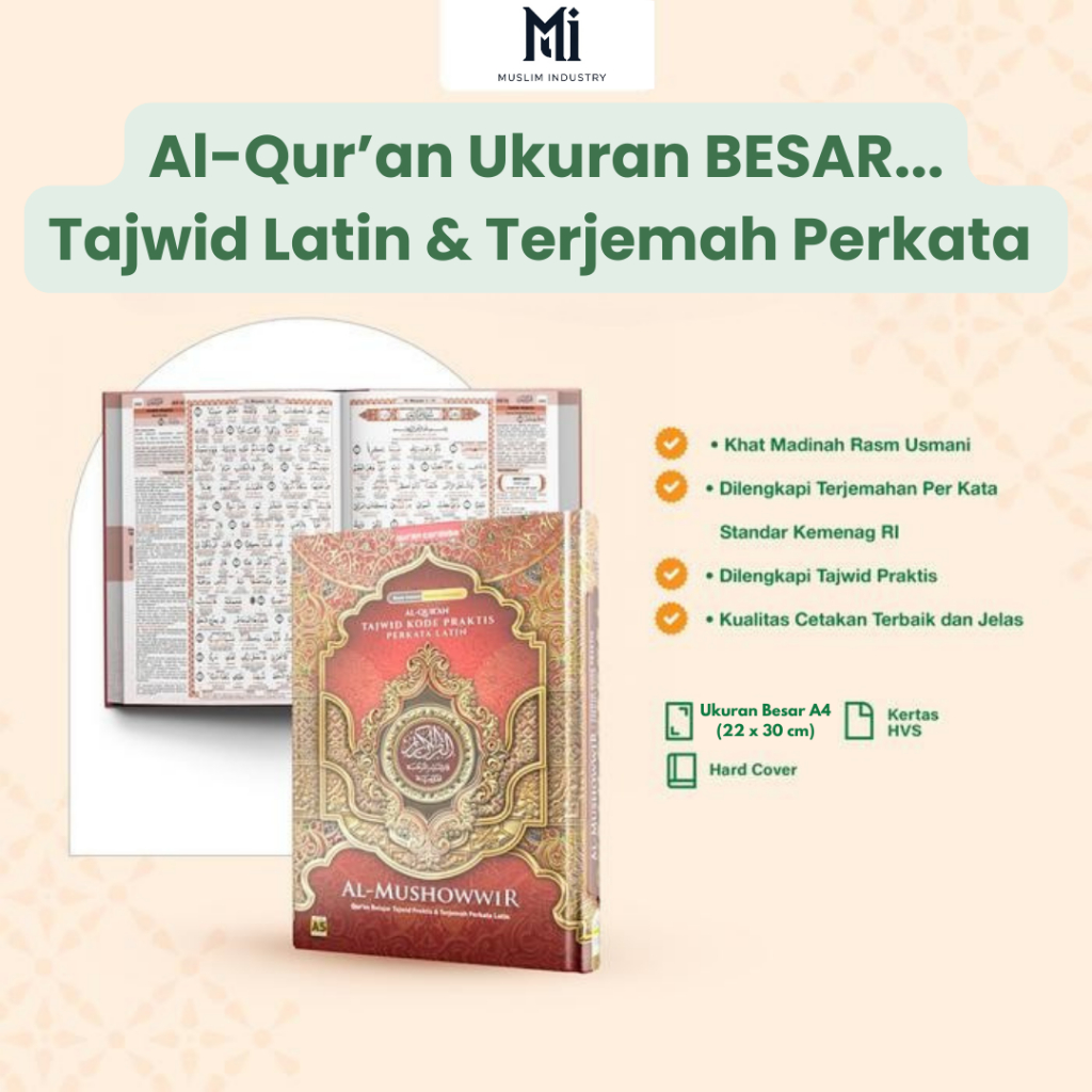 alquran besar mushowwir al quran latin perkata tajwid alquran terjemahan