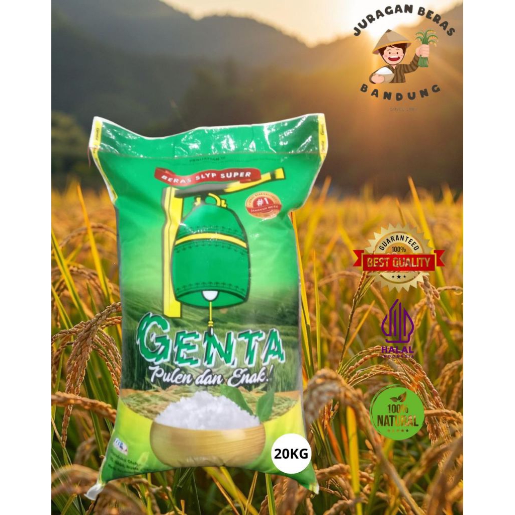 

Beras Cap Genta Pulen dan Enak 20 Kg 25 Kg - 5 Kg repack Murah