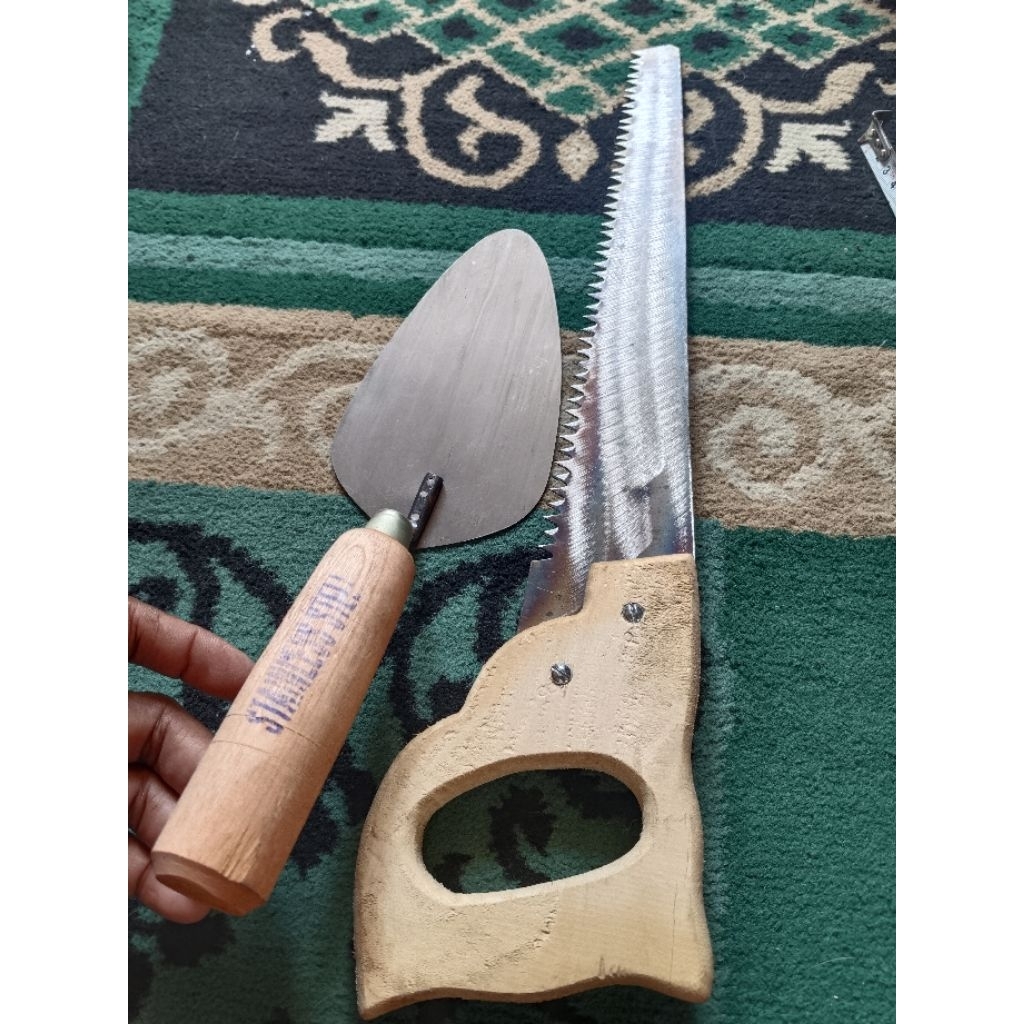 ALAT PERTUKANGAN 2 in 1 CETOK SEMEN CETOK STAINLESS GERGAJI KAYU
