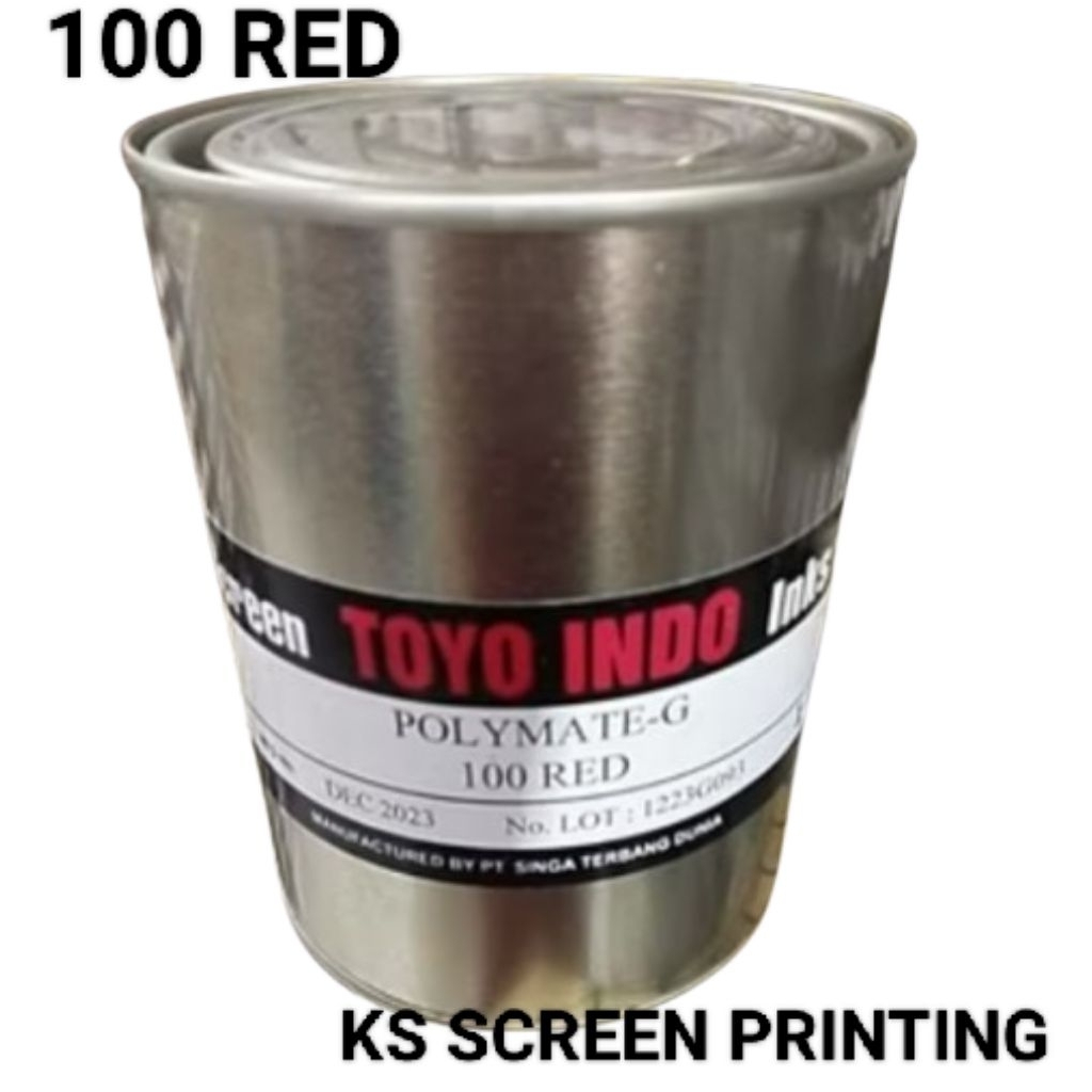 

TINTA TOYO INDO POLYMATE G - 100 RED 1.Kg Untuk Sablon Plastik, Karung DLL
