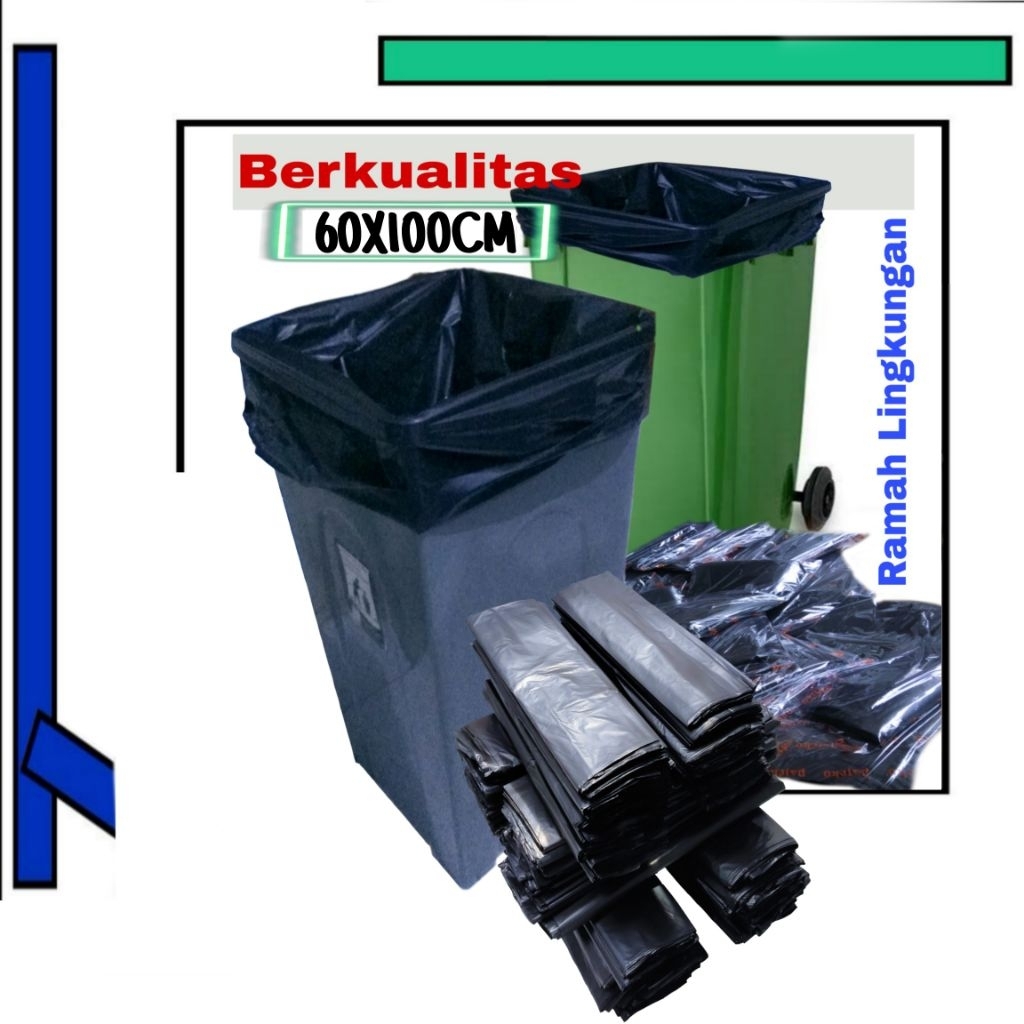 Plastik hitam 60x100 Cm , Kantong Sampah hitam 60 x 100 Cm , Kantong Plastik hitam 60 x 100 Cm , Kan
