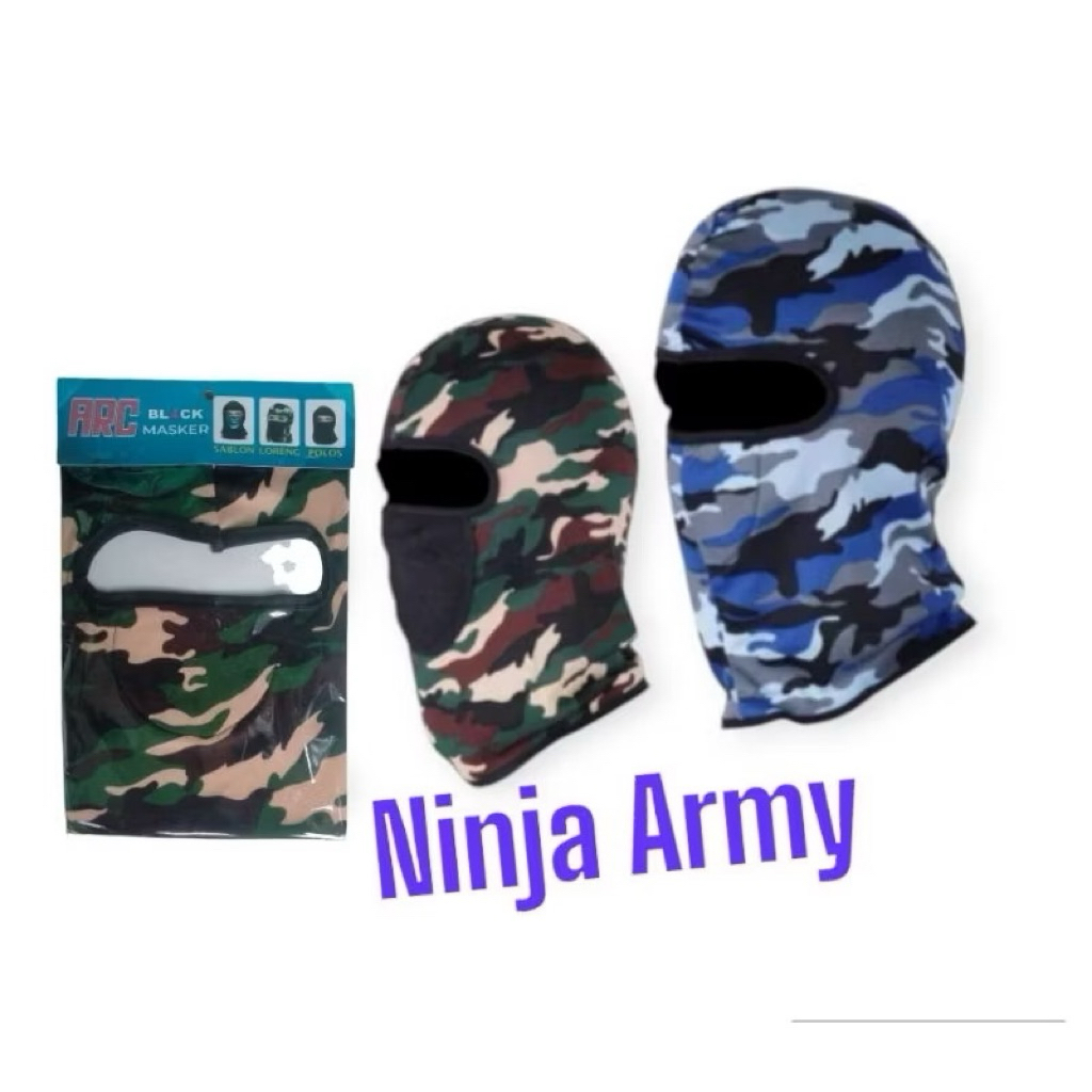 Masker Ninja Busa / Masker Ninja Army / Topeng Ninja Loreng