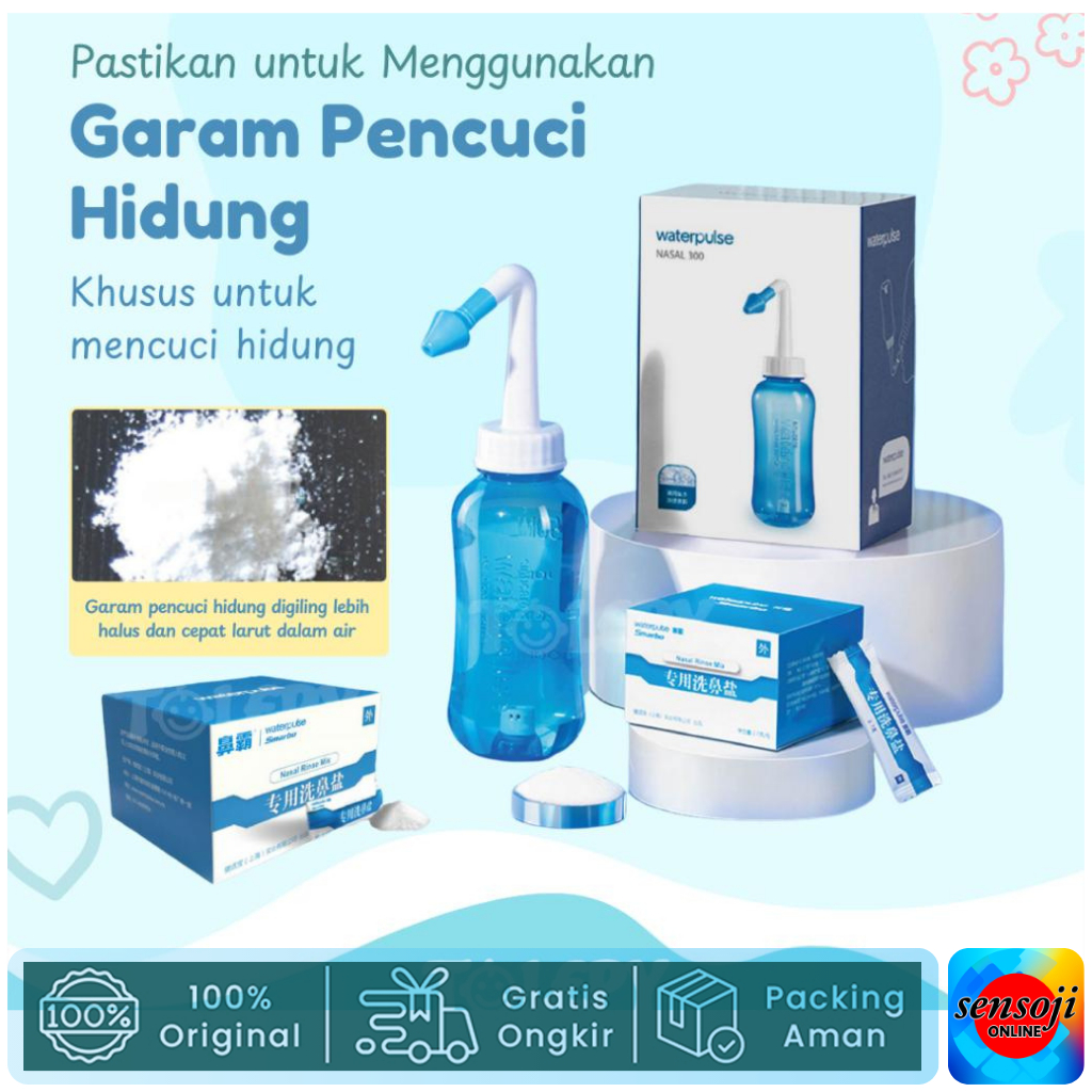 Waterpulse Botol Sinus Rinse Pencuci Hidung Botol Pembersih Hidung Nasal Botol Semprotan Hidung