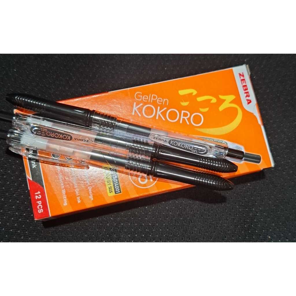 

pulpen gel kokoro warna tinta hitam 0,5 zebra