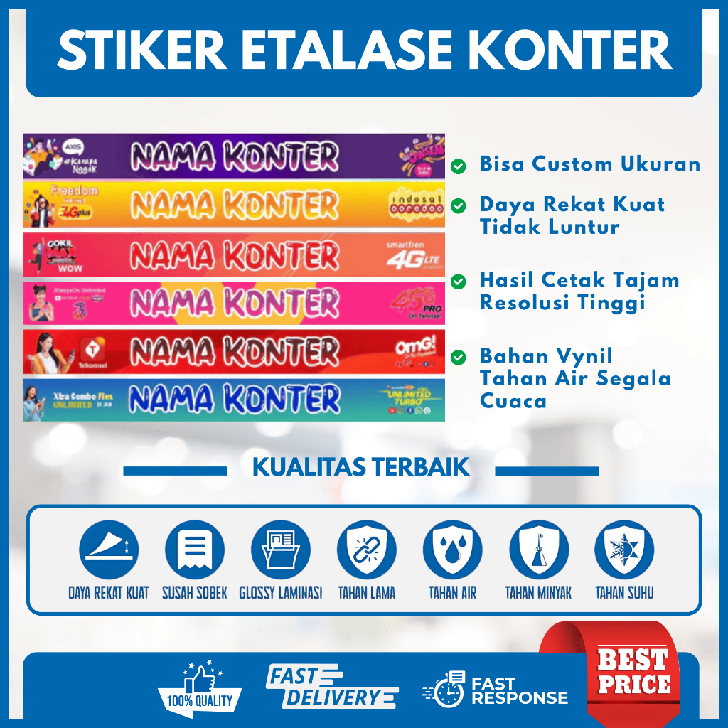 

Sticker Etalase Bawah Konter Bisa custom nama konter/nama Toko
