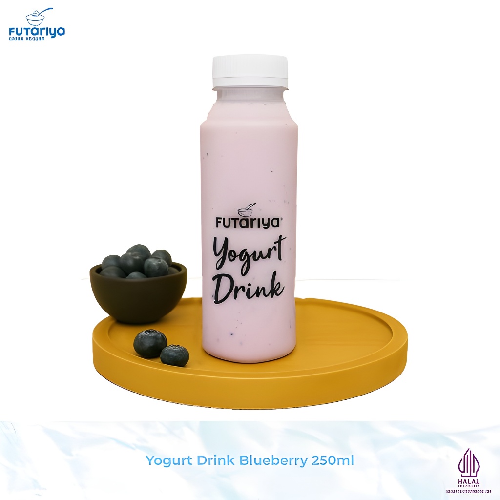 

FUTARIYA Yogurt Drink Blueberry 250ml - Live Active Probiotics Yogurt, Low Calorie
