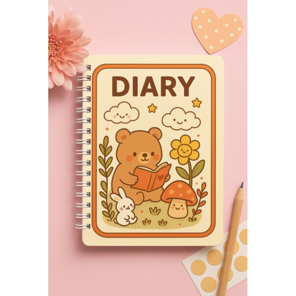 

Buku Catatan Mini A6 Lucu Garis 60 Halaman | Buku Diary Catatan Imut