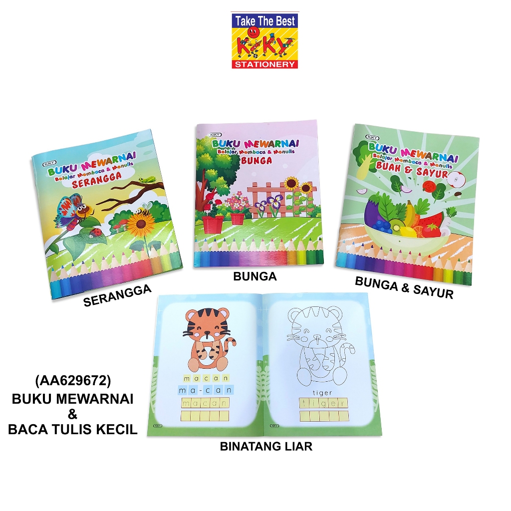 

KIKY Buku Mewarnai Coloring Book Latihan Mewarnai (Uk. Kecil 15.5 x 19.5 cm)