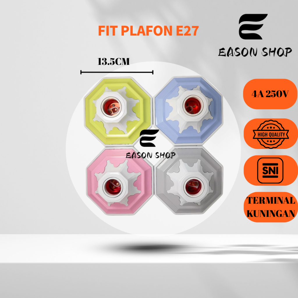 LH Light House Fiting Lampu Plafon Warna Bodi Jumbo Kualitas Bagus Bahan Ori Bukan Daur Ulang