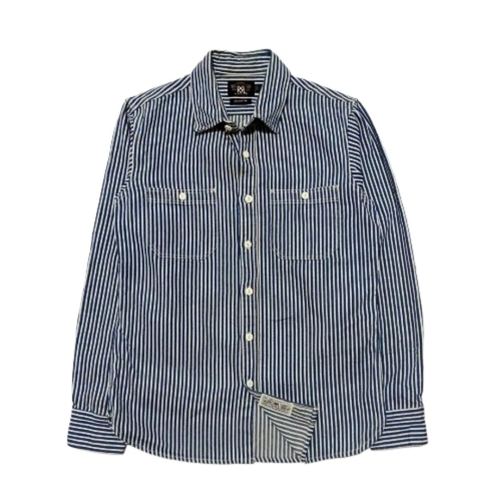 Longshirt / Kemeja RRL Hickory Wabash Men Women Preloved Ralph Lauren Double RL