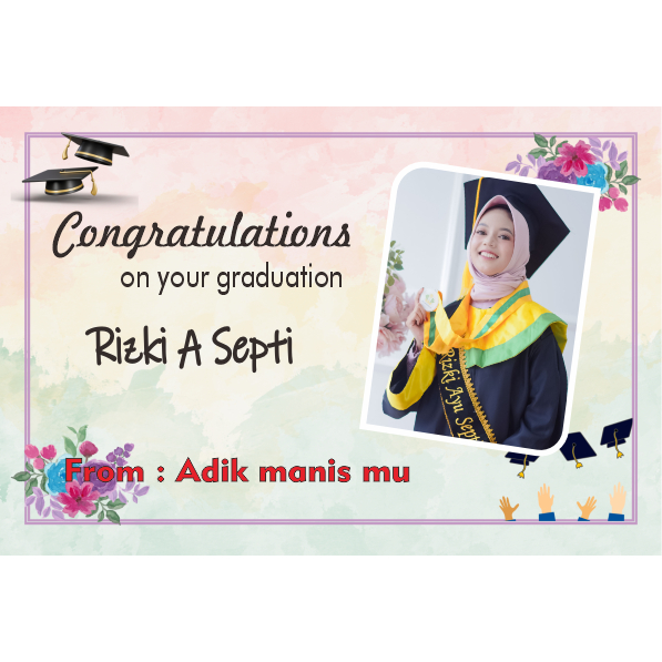 

Kartu Ucapan Custom Foto Nama Ukuran 8 x 5cm