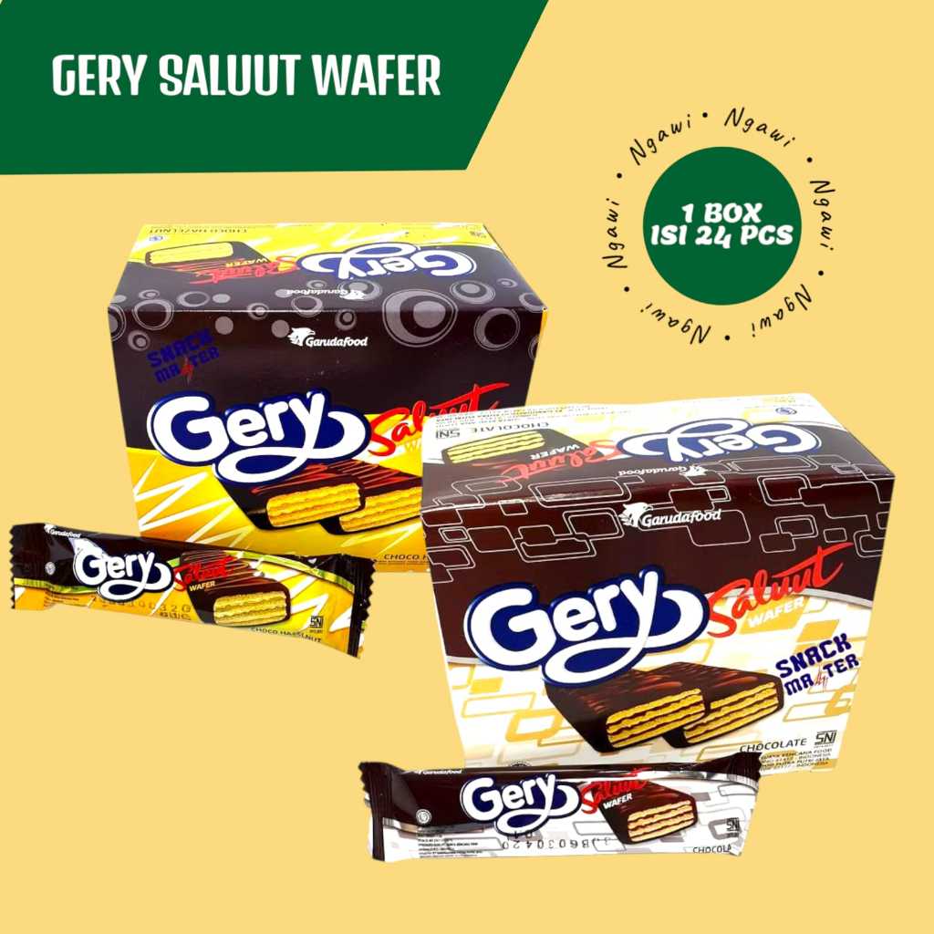 GERY SALUUT WAFER BOX ISI 24 , GARUDA FOOD, GERY SALUUT WAFER