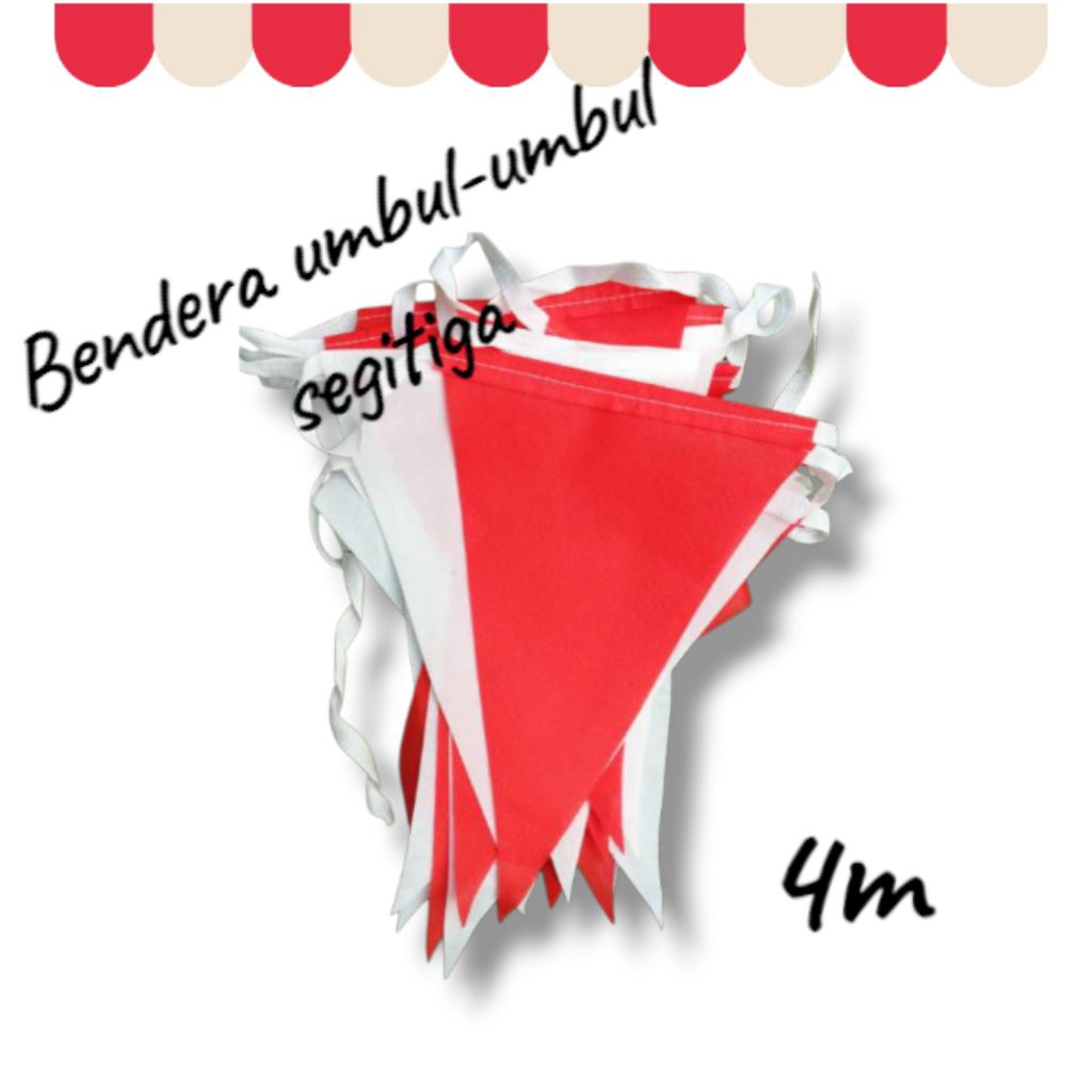 BENDERA SEGITIGA KAIN MERAH PUTIH