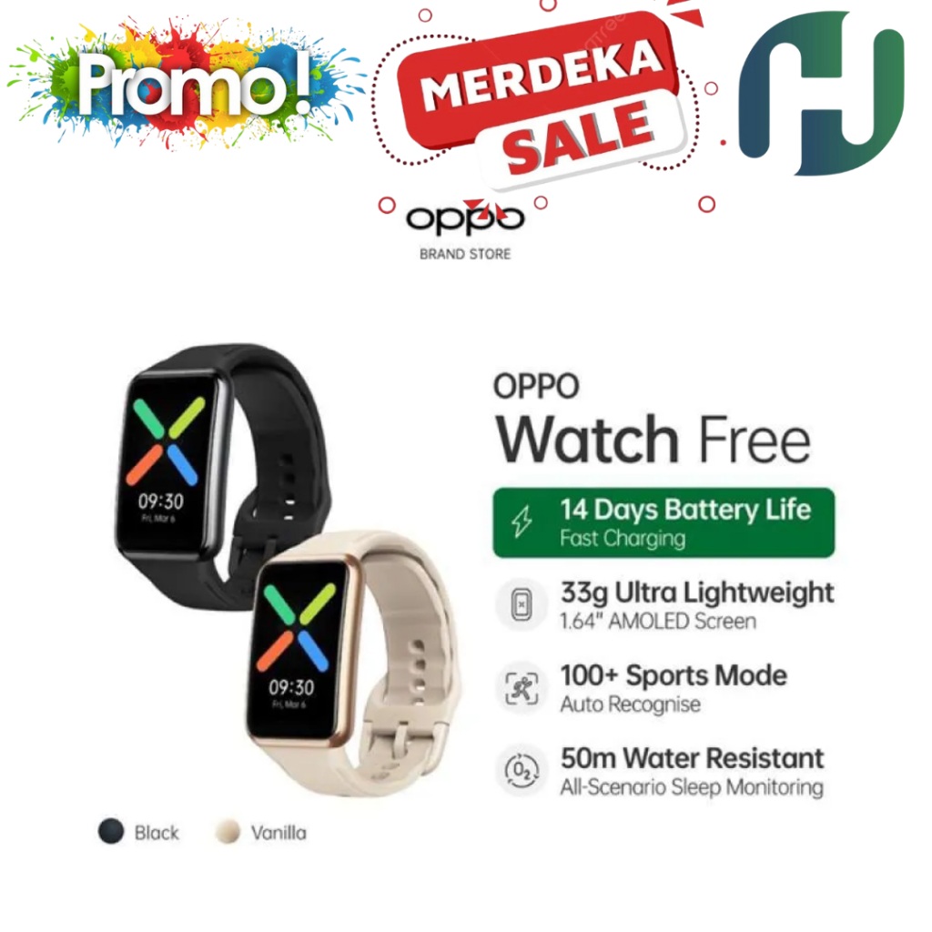 oppo watch free bekas second jam tangan pintar smartwatch like new