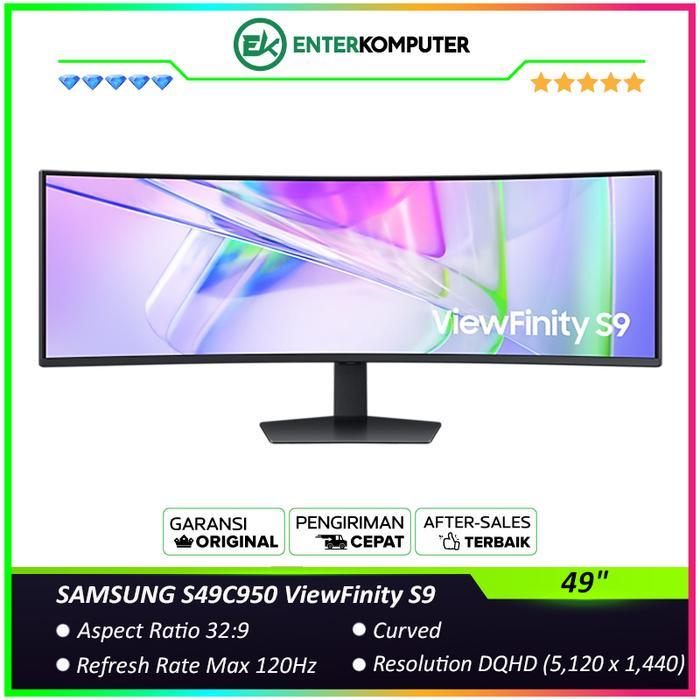 SAMSUNG 49" S49C950 ViewFinity S9 Ultra-wide Dual QHD 120Hz Curved Monitor / Monitor 49 inch