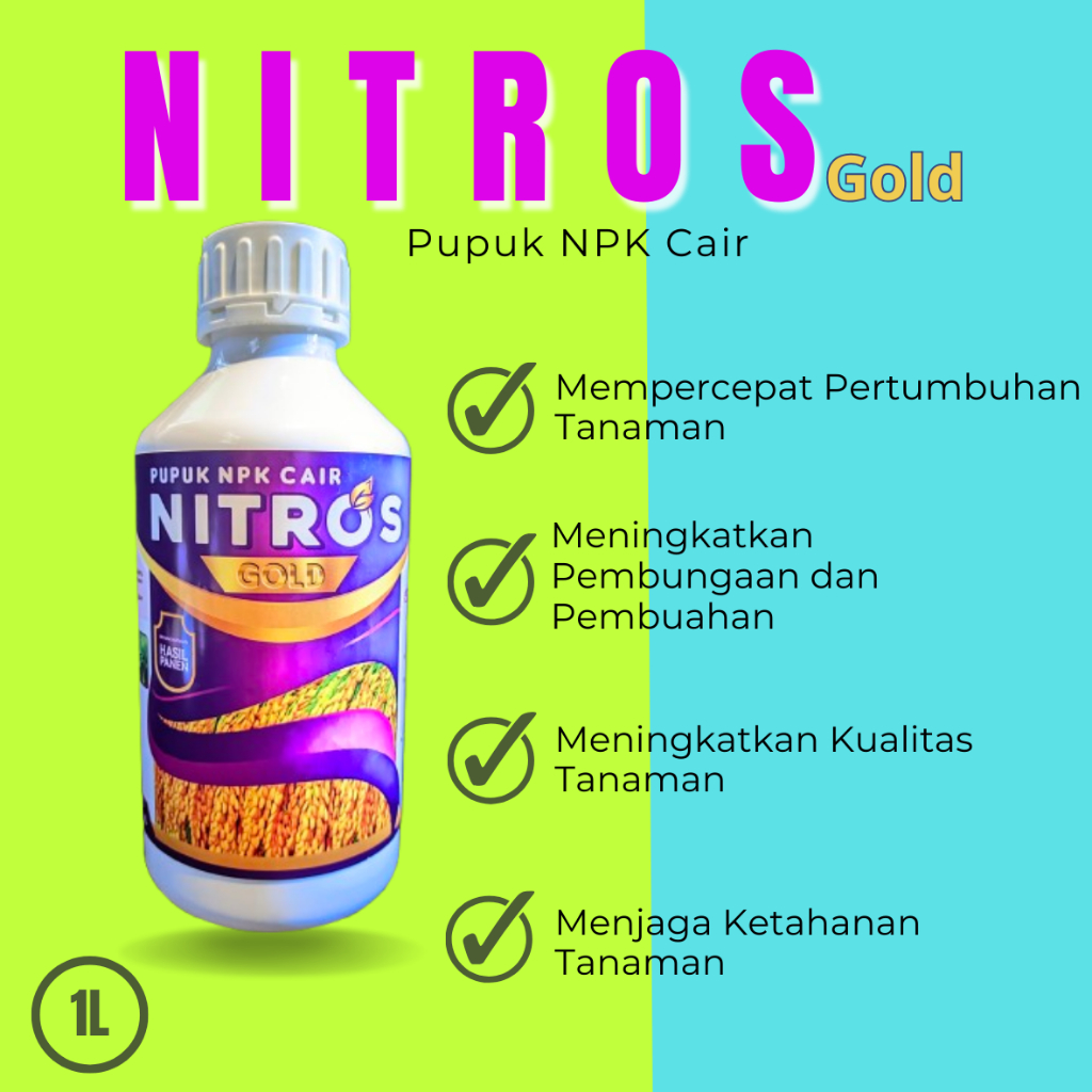 NITROS GOLD 1 LITER | PUPUK NPK CAIR LENGKAP