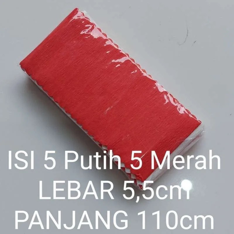 

Kertas Krap Merah Putih Satuan Hiasan 17 Agustusan