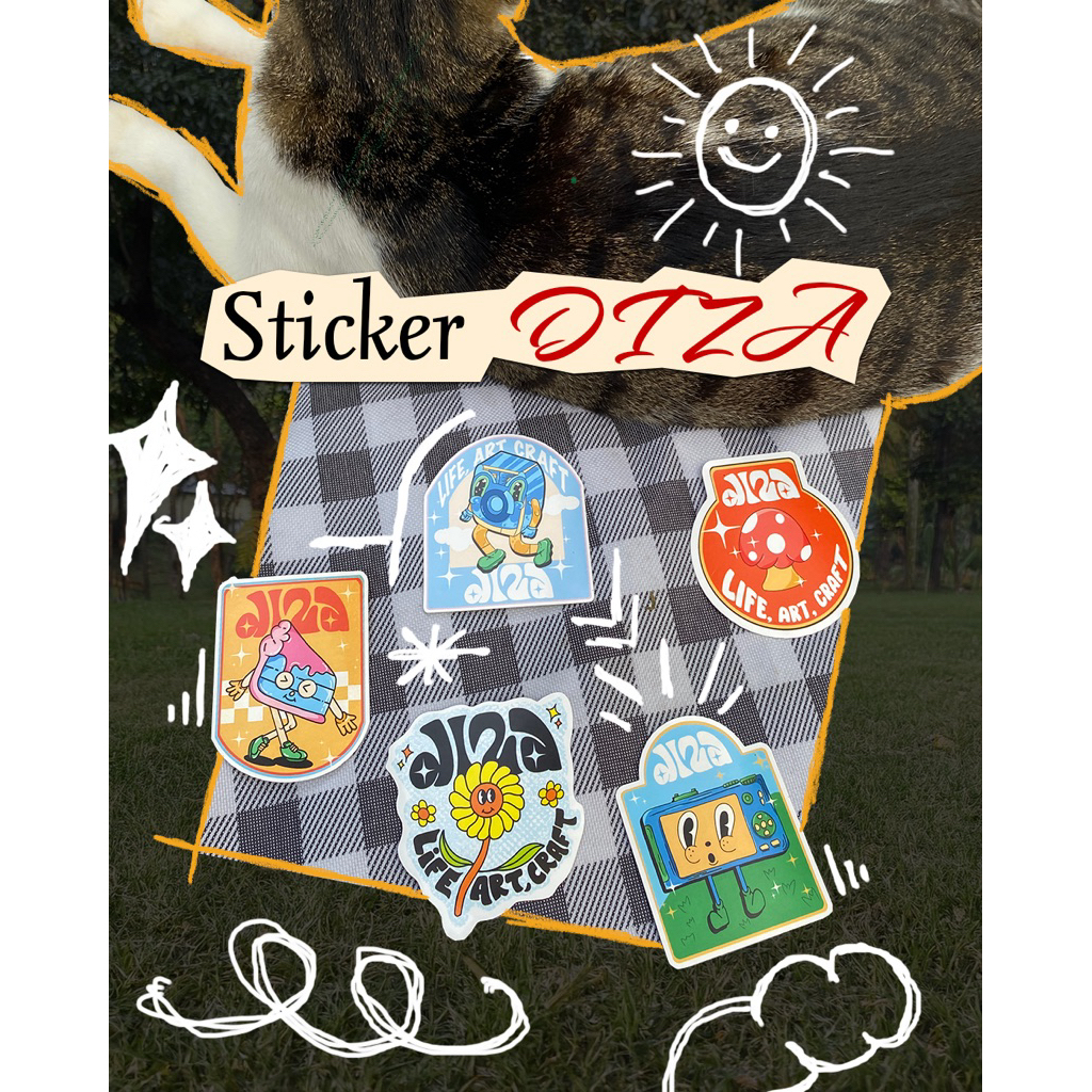 

diza sticker | vinyl glossy | waterproof | 7cm