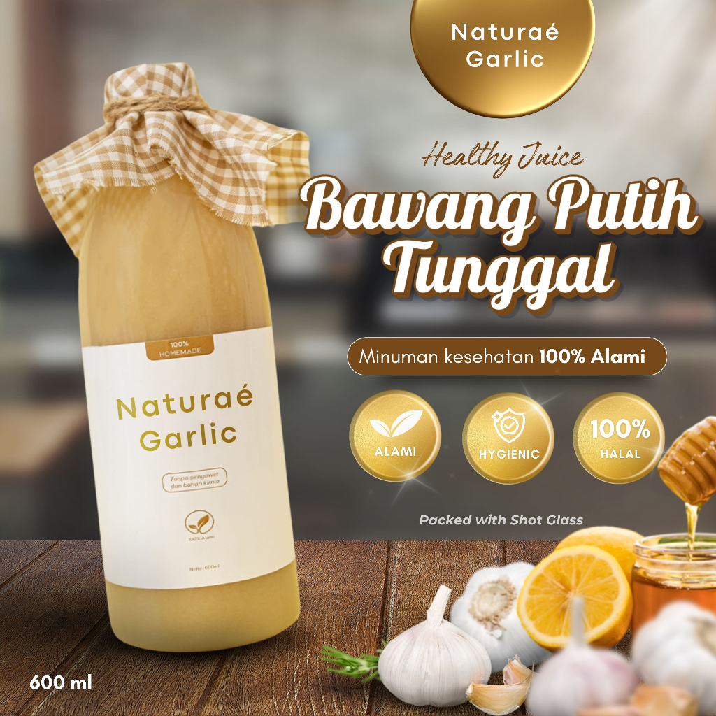 

NATURAE GARLIC - Jus Bawang Putih Tunggal - Ampuh Mencegah Jantung, Hipertensi - 600ml - GARANSI RESMI