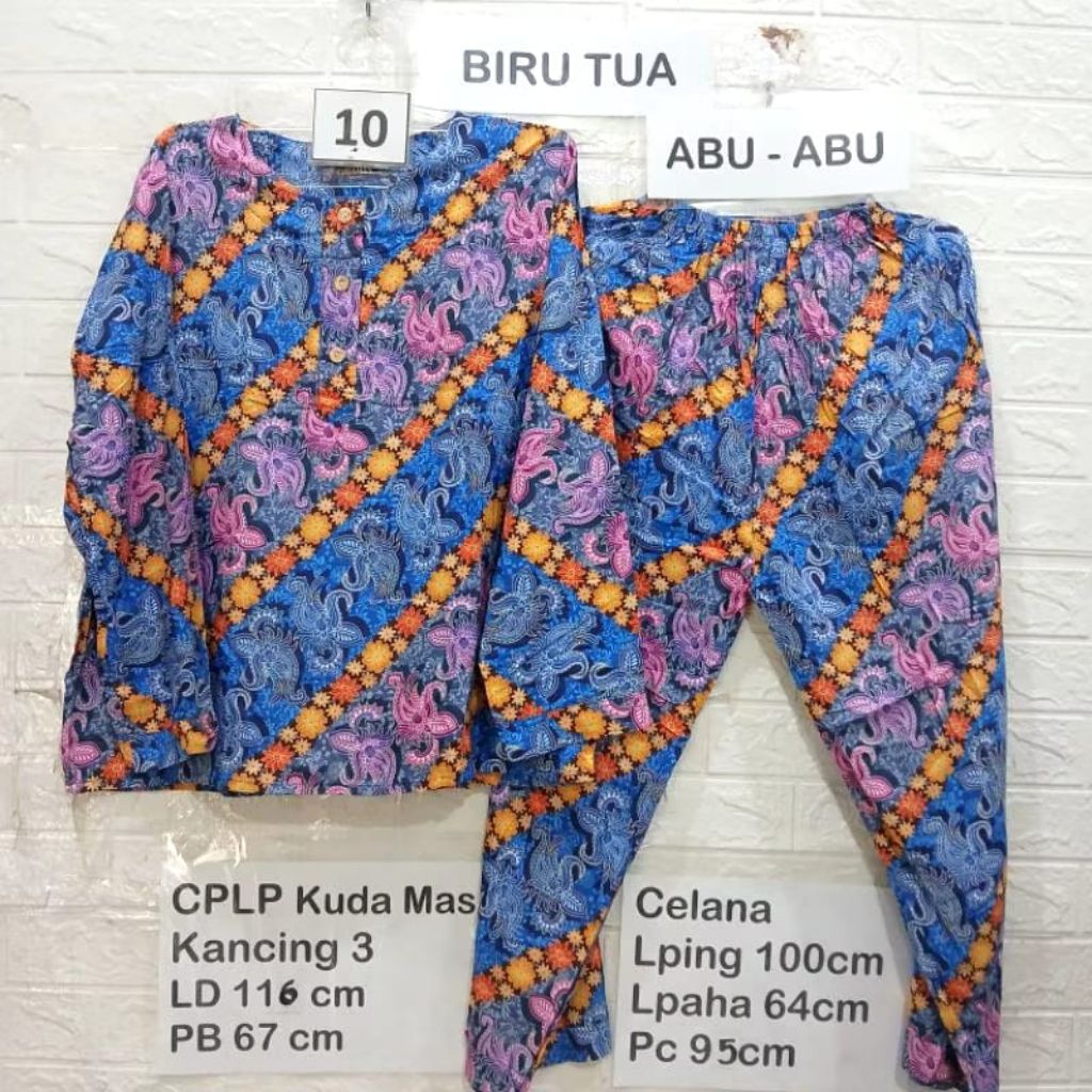 Setelan Baju Tidur Wanita Dewasa Piyama Remaja Lengan Panjang Jumbo Ld 110  Lengan 3/4 Kekinian Mura