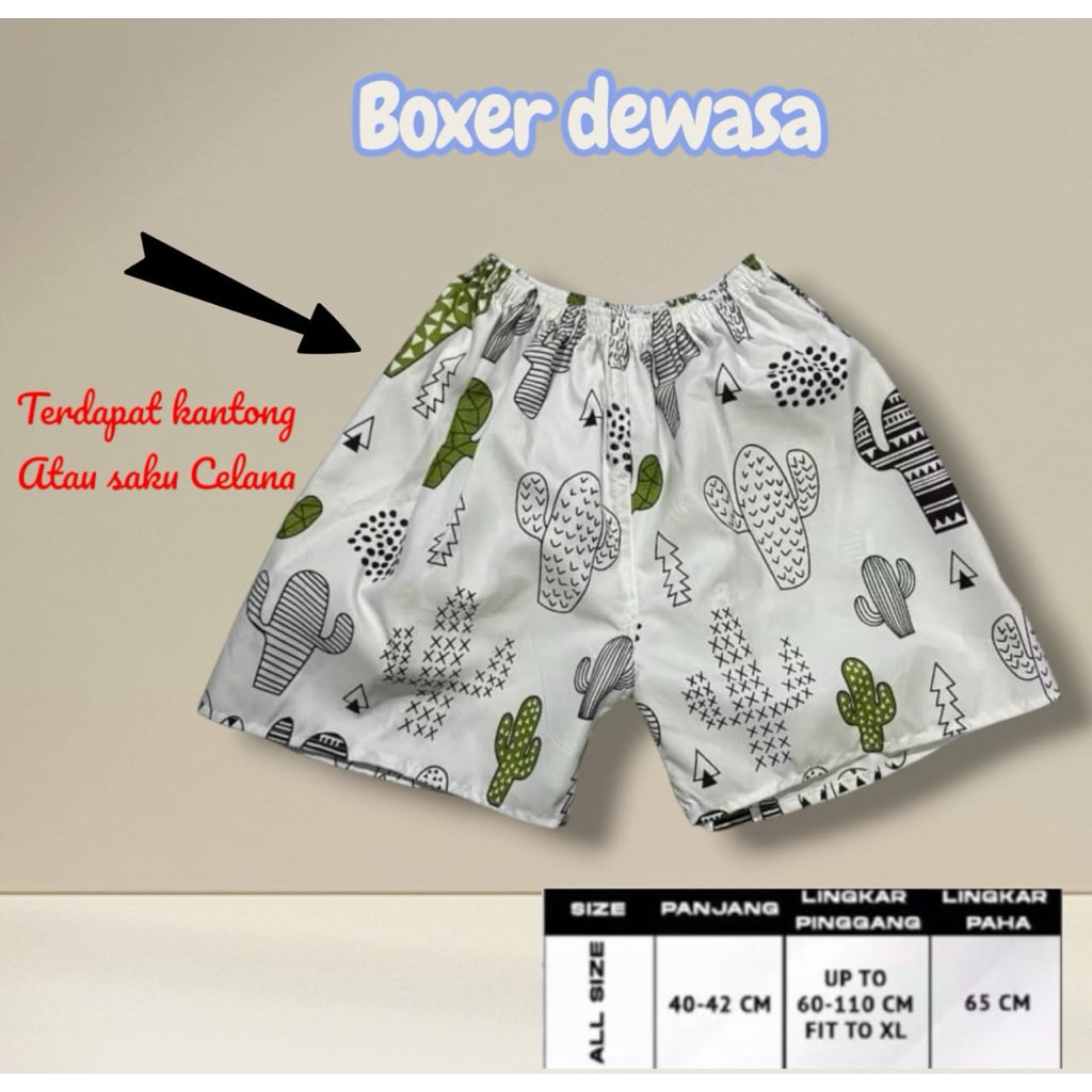 {COD} boxer dewasa boxer dengan kantong celana