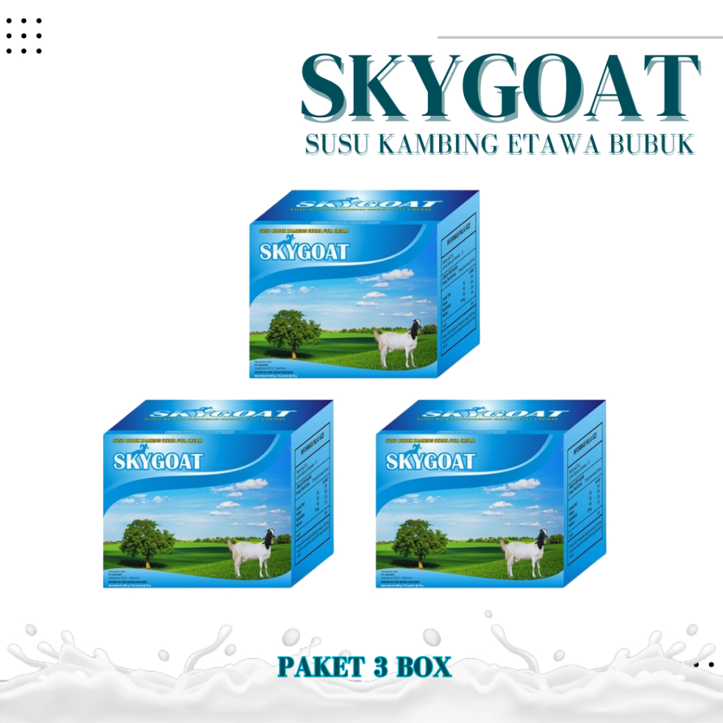 

( PAKET 3 BOX ) Sky Goat Kambing Etawa Bubuk Original