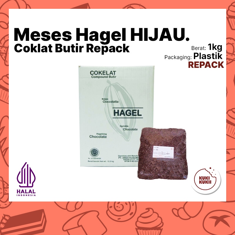 

Cokelat Butir Hagel HIJAU 1kg | Coklat Meses Premium Hagel Hijau 1 kg
