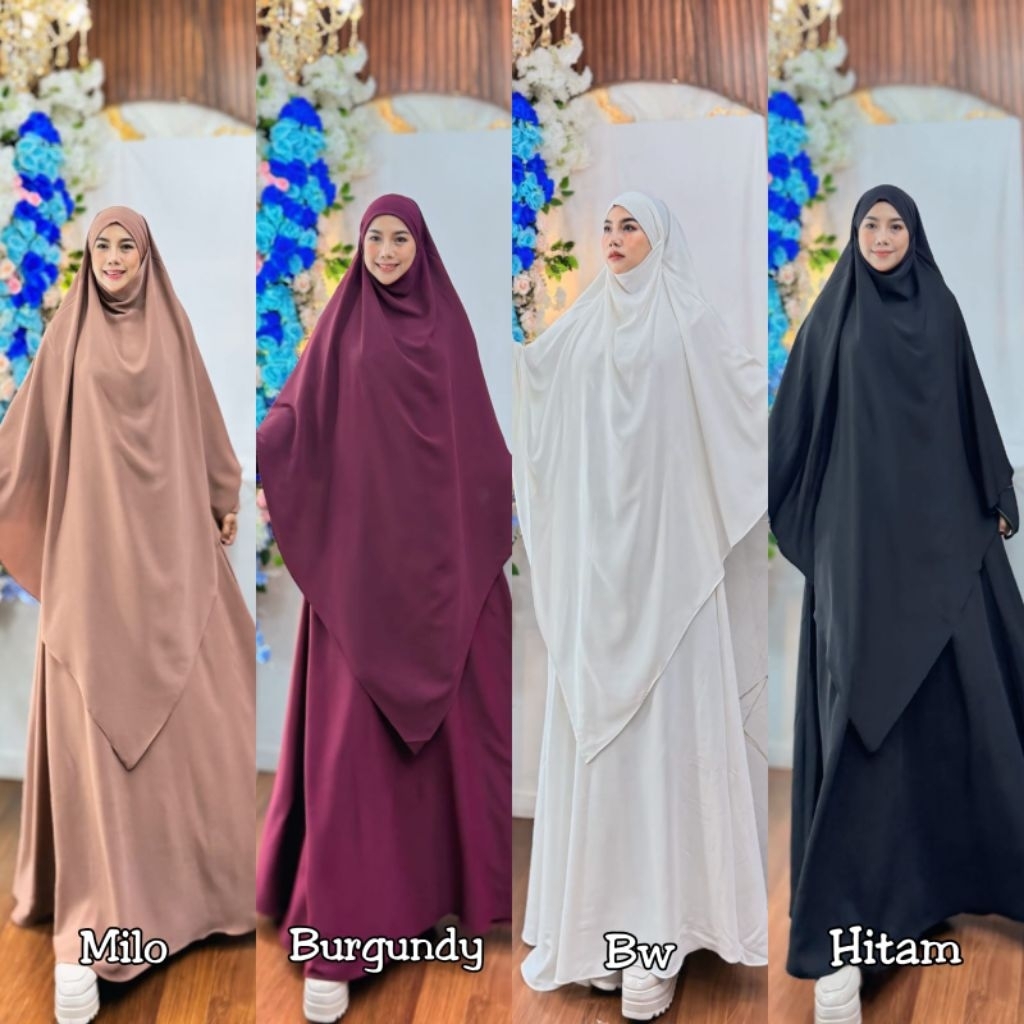 Malika set syari umroh dan haji series original D'zhira hijab