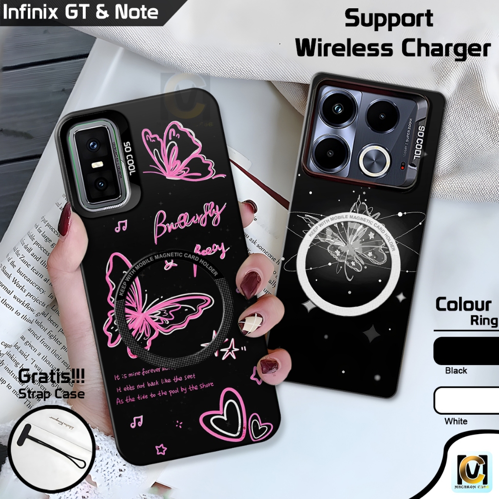 Case So Cool Infinix GT 30 Pro Terbaru 2025 Support Wireless Charger Motif Kupu kupu | SoftCase HP I