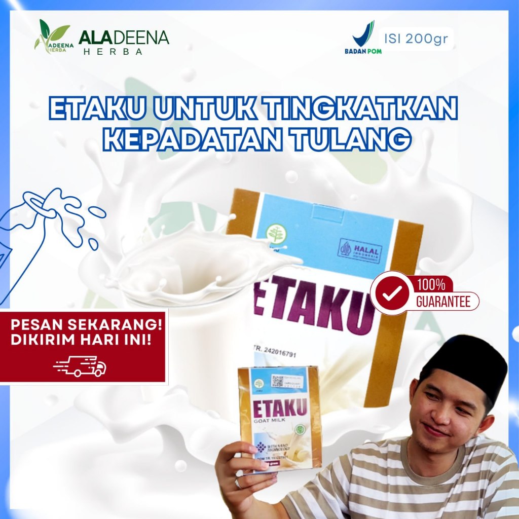 

SUSU ETAKU Original 100% Asli Untuk Tingkatkan Kepadatan Tulang Dari Dalam Secara Herbal Alami