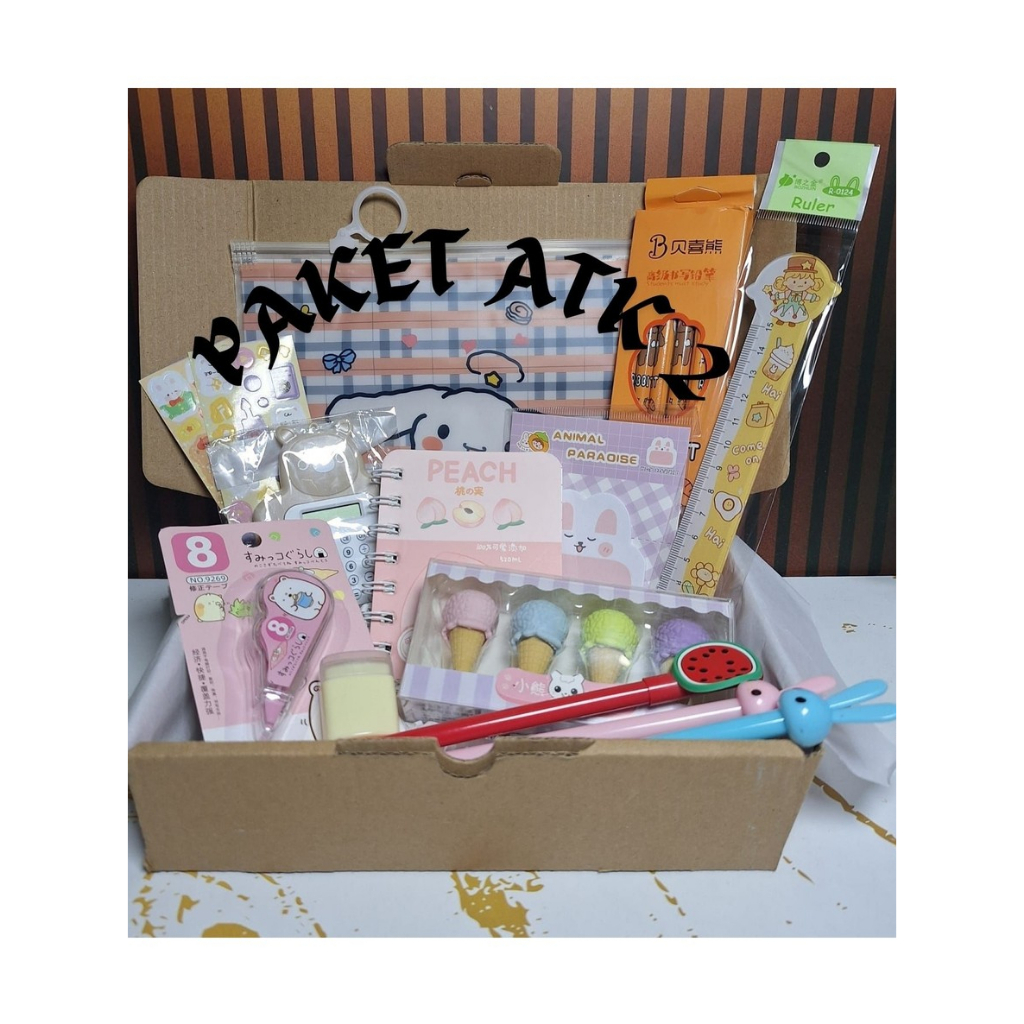 

MIKAILA - (Paket 2) Paket Alat Tulis 12in1 / Stationary Set Fancy / Alat Tulis Set / Kado / Hampers / Bingkisan Ulang Tahun / Sekolah / Kantor