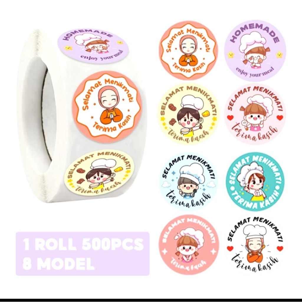 

LYNS - (500 PCS) STIKER THANK YOU / 1 ROLL STIKER THANK YOU