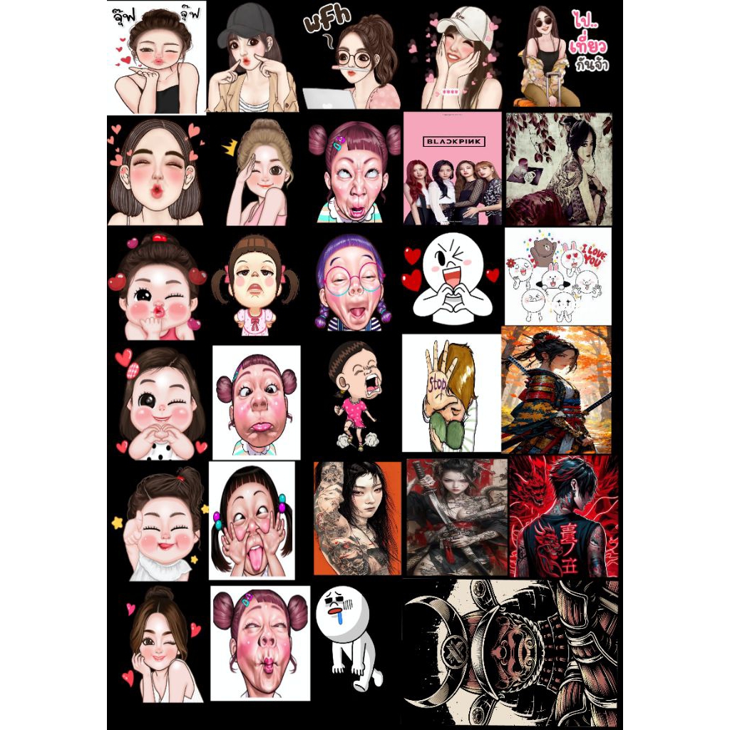 

stiker glossy anti air isi 30 pcs