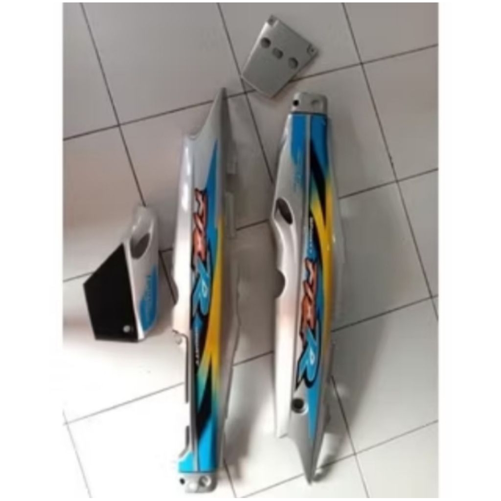 body fiz r body fiz r set box aki warna silver list setriping biru kuning