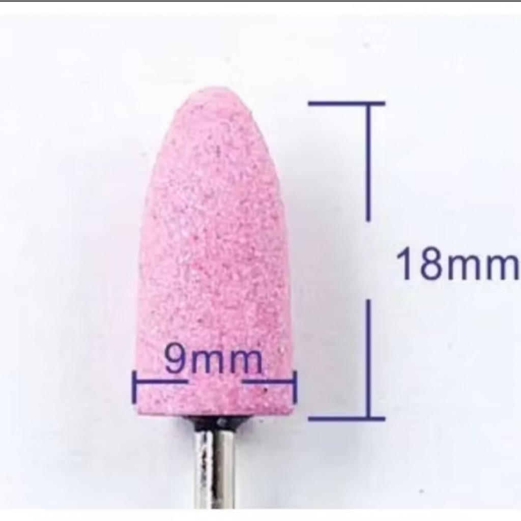 Bor Batu Asah – Bentuk Peluru / Bullet / Flame Diameter Kepala Asah 9mm Panjang Kepala Asah 18 mm