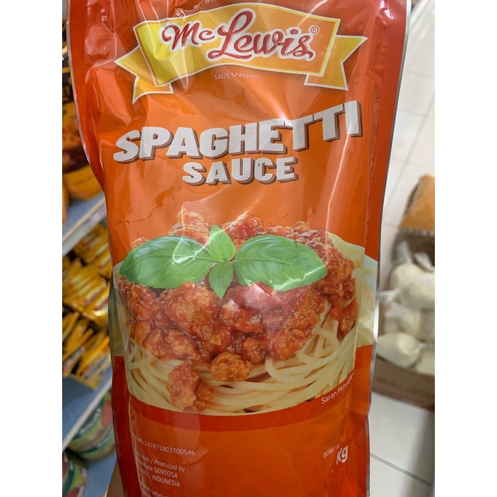 

Mclewis sauce spaghetti 1kg & 310gr