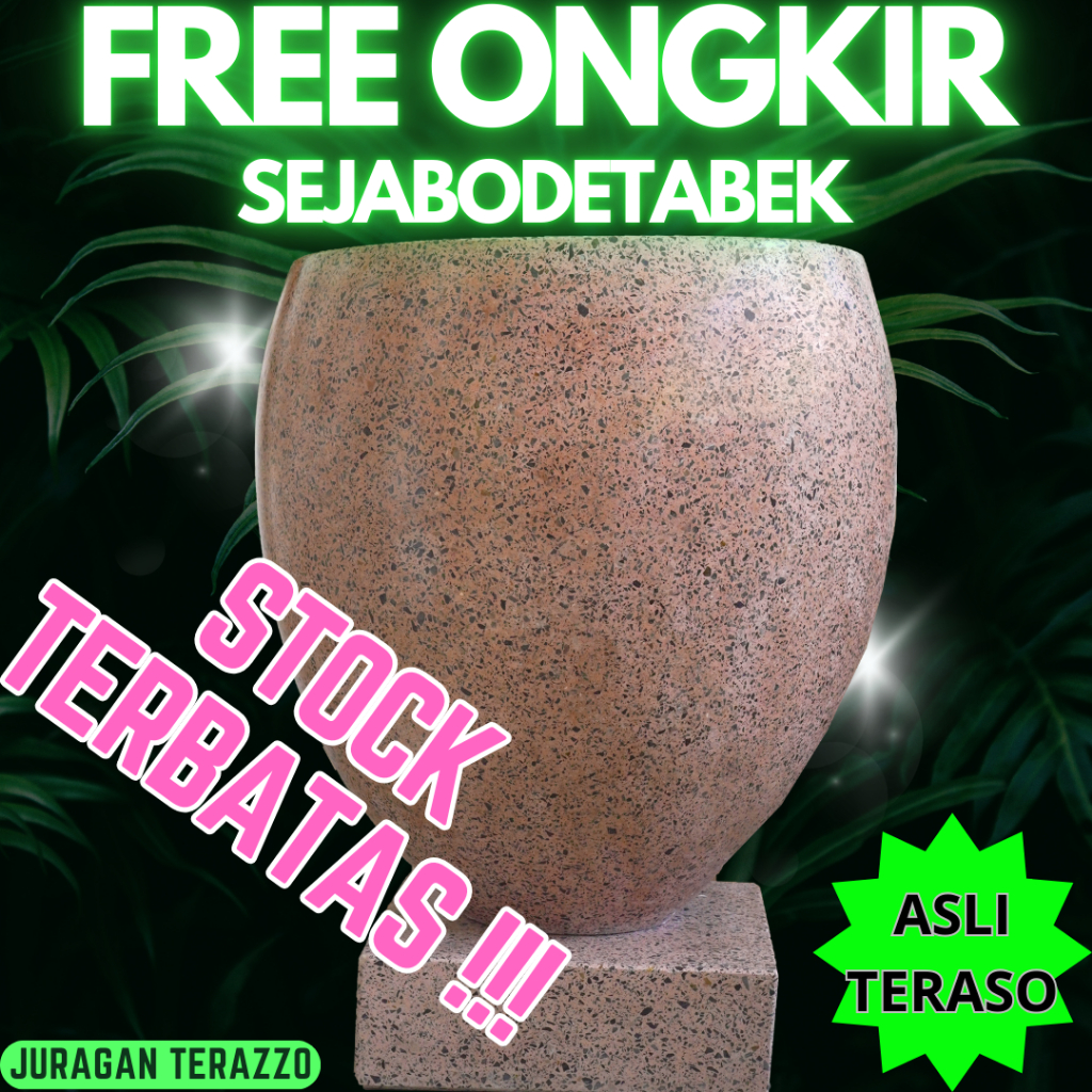 BAK AIR TERASO | BAK MANDI KERAMIK | BAK MANDI TERASO | BAKUL COKLAT - JURAGAN_TERAZZO FREE ONGKIR