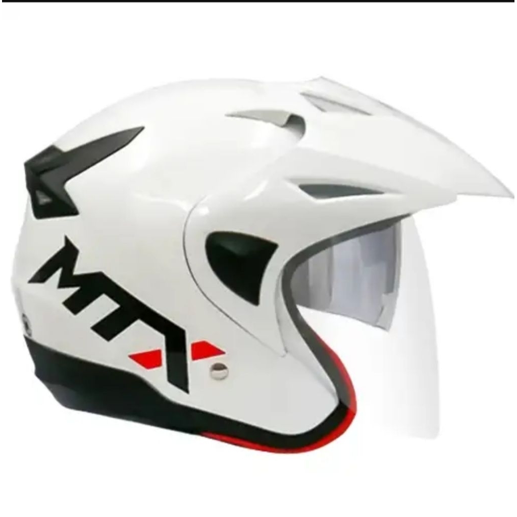 Helm Helmet Helem Halfface Half Face MTX Double Visor Kaca Yamaha Ready Size Ukuran L Dan XL Asli Or