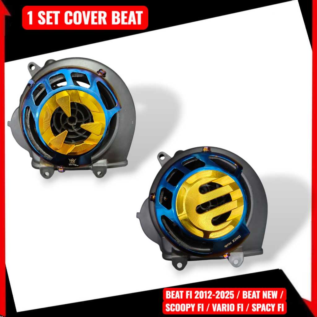 Tutup Cover Kipas Set Cover Kipas CNC BEAT FI 2012-2015 BEAT NEW SCOOPY FI VARIO FI SPACY FI