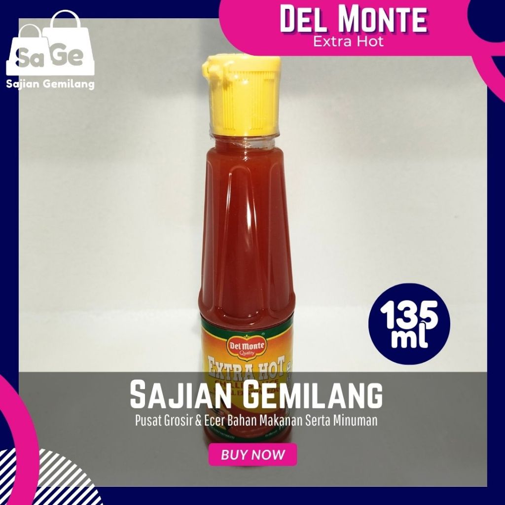 

[TURUN HARGA] Del Monte Extra Hot Saus Sambal 135ml - Pedas Mantap - Grosir Sajian Gemilang