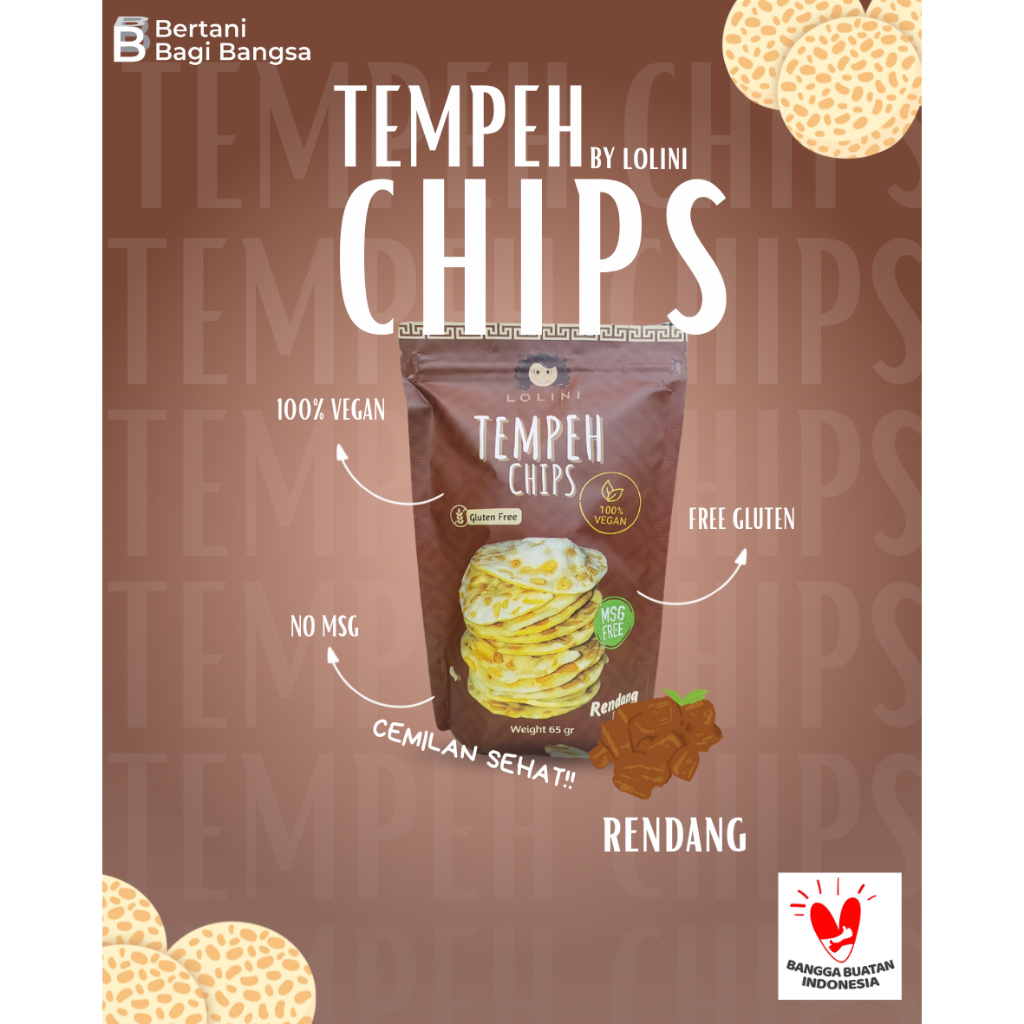 

Lolini - Tempeh Chips Rendang Flavor - Snack - Camilan