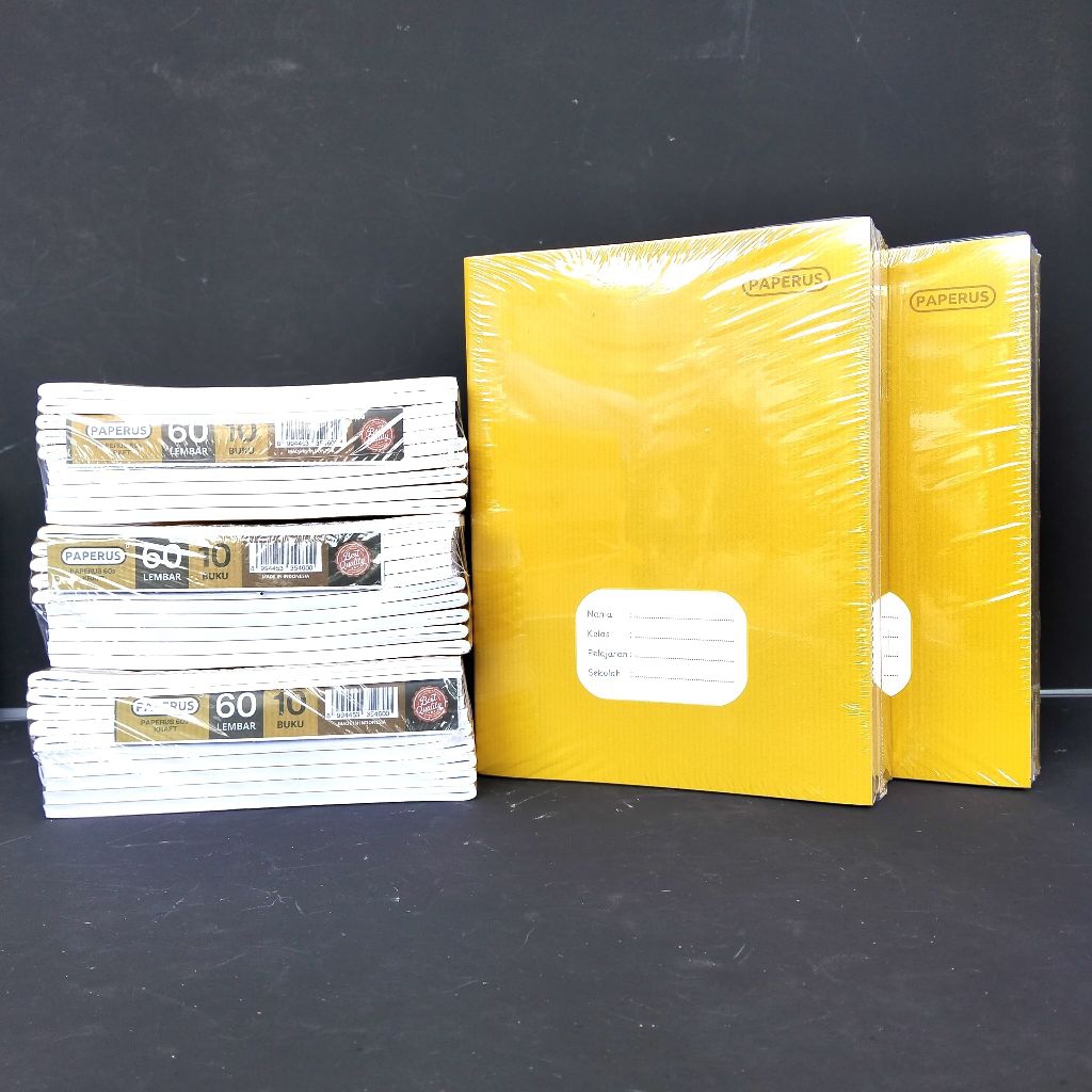 

Buku Tulis Paperus 60 Lembar Kraft ( Pak 10 Buku ) [ Original ]